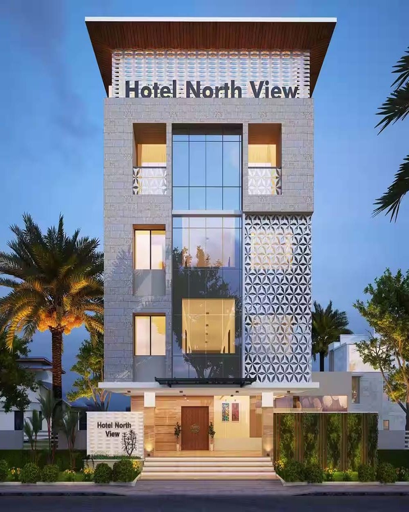 thiết kế mặt tiền khách sạn